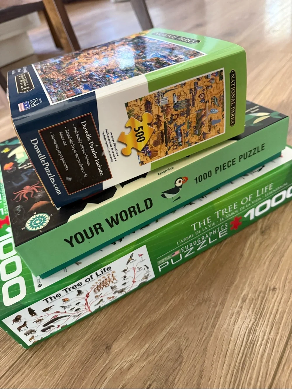 3 puzzles National Parks 500-Piece Puzzle - Tree of Life 1000 your world 1000